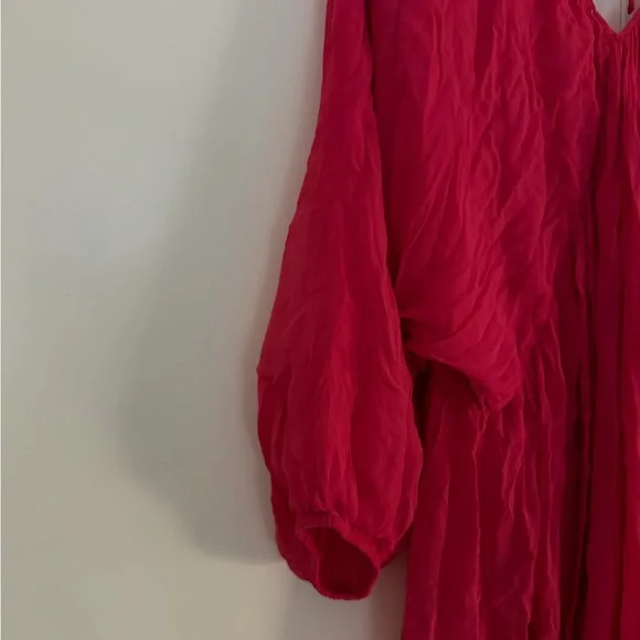 Anthropologie Fuchsia dress balloon v neck Let Me Be NWT - Picture 6 of 6